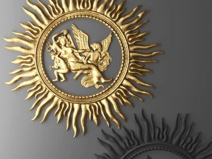 moldura de roseta Modelo 3D