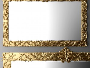 classic style mirror 3D मॉडल