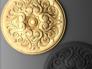 rosette round molding 3d 3Dモデル