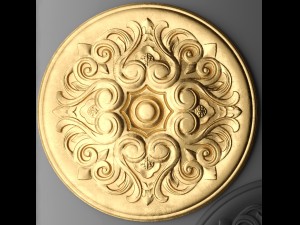 rosette round molding 3d 3D Модель