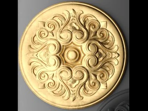 rosette round molding 3d 3D Model