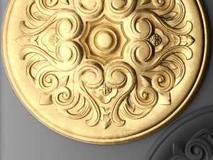 rosette round molding 3d 3D Model