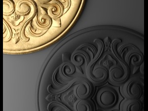 rosette round molding 3d 3D Модель