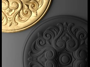 rosette round molding 3d 3D Model