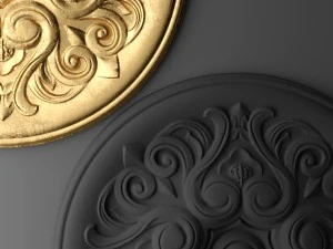 rosette round molding 3d 3D Model