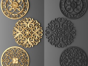 rosette round molding 3Dモデル