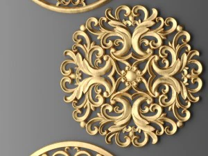 rosette round molding 3D Model