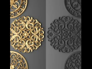 rosette round molding 3D Model