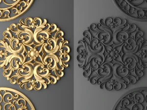 rosette round molding 3D Model