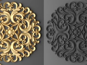 rosette round molding 3D Model