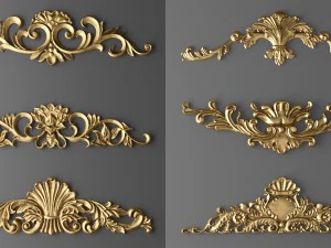 набор картушей 3D Модель