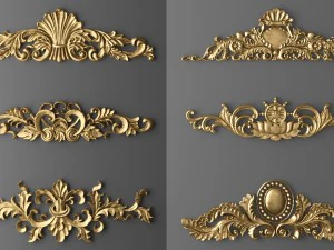 набор картушей 3D Модель