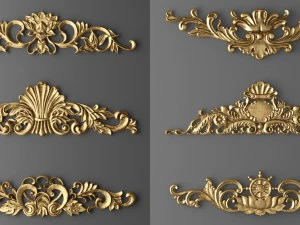 набор картушей 3D Модель