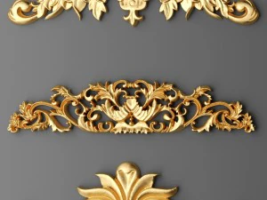 カルトゥーシュセット 3Dモデル