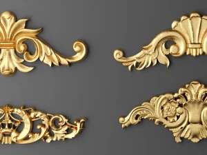 カルトゥーシュセット 3Dモデル