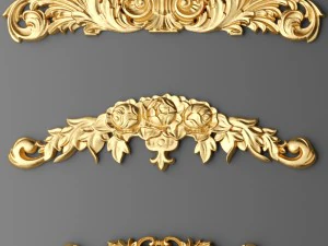 カルトゥーシュセット 3Dモデル