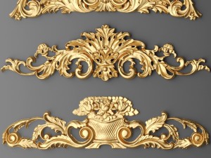 Cartouches set 3D Model