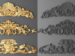 Cartouches set 3D Model