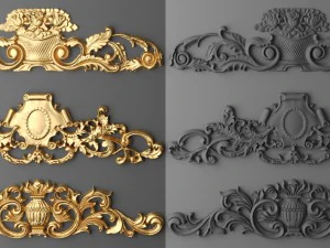 Cartouches set 3D Model