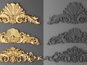 Cartouches set 3D Model