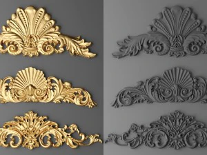 Cartouches set 3D Model