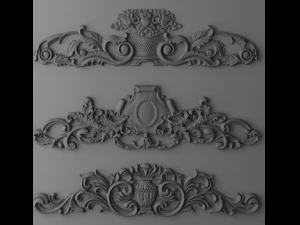 Cartouches set 3D Model
