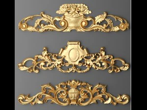 Cartouches set 3D Model