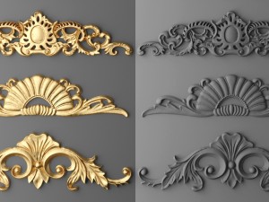 cartouches set Modello 3D