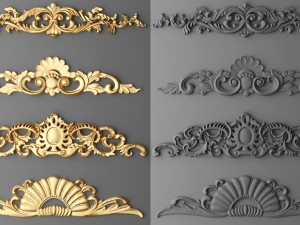 cartouches set Modello 3D