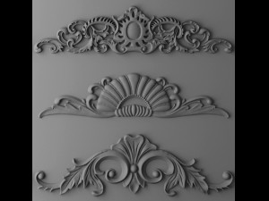 cartouches set Modello 3D