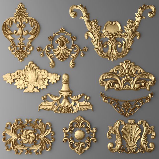 cartouches set Modèle 3D .c4d .max .obj .3ds .fbx .stl .blend 