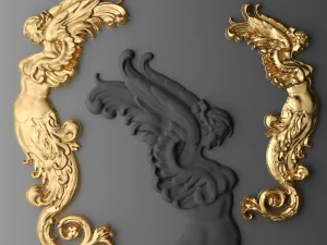 anioł, syrena Model 3D