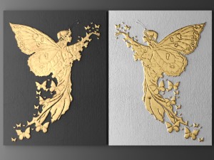 butterfly wall panel 3D Model