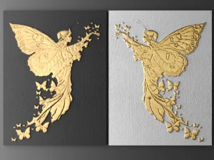 나비 벽면 3D 모델