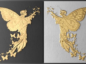 butterfly wall panel 3D Model