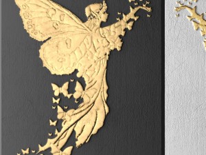 butterfly wall panel 3D Model