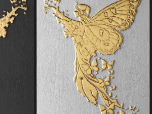 butterfly wall panel 3D Model