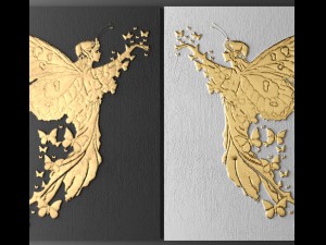 butterfly wall panel 3D Model