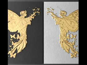 butterfly wall panel 3D Model