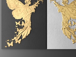 butterfly wall panel 3D Model