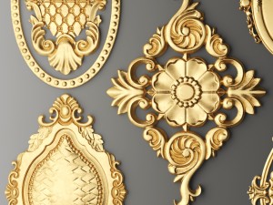 rosette round molding 3D मॉडल