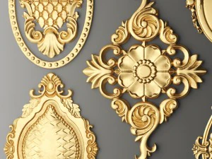rosette round molding 3D Model