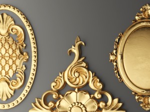 rosette round molding 3D मॉडल