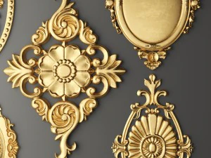 rosette round molding 3D Model