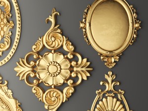 rosette round molding 3D मॉडल