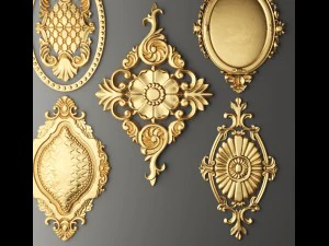 rosette round molding 3D Model