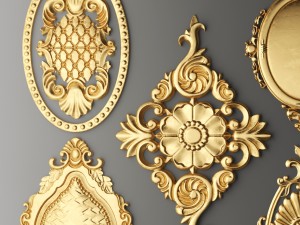 rosette round molding 3D मॉडल