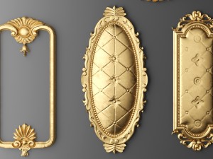 rosette round molding Modelo 3D