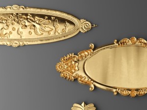 rosette round molding Modelo 3D