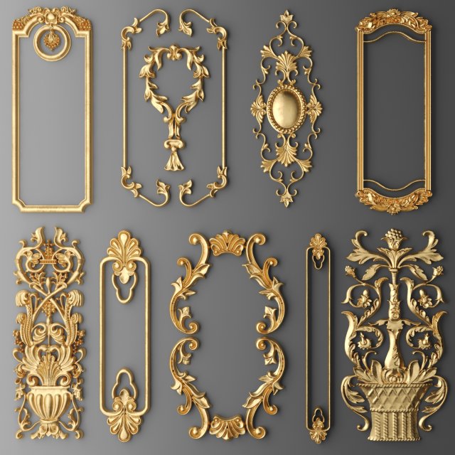 cartouches set Modelo 3D .c4d .max .obj .3ds .fbx .stl .blend 